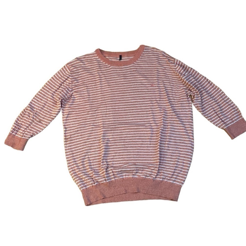 Stile Benetton Cotton Striped Sweater tagged XL-closer to M/L, preloved … - Picture 3 of 10